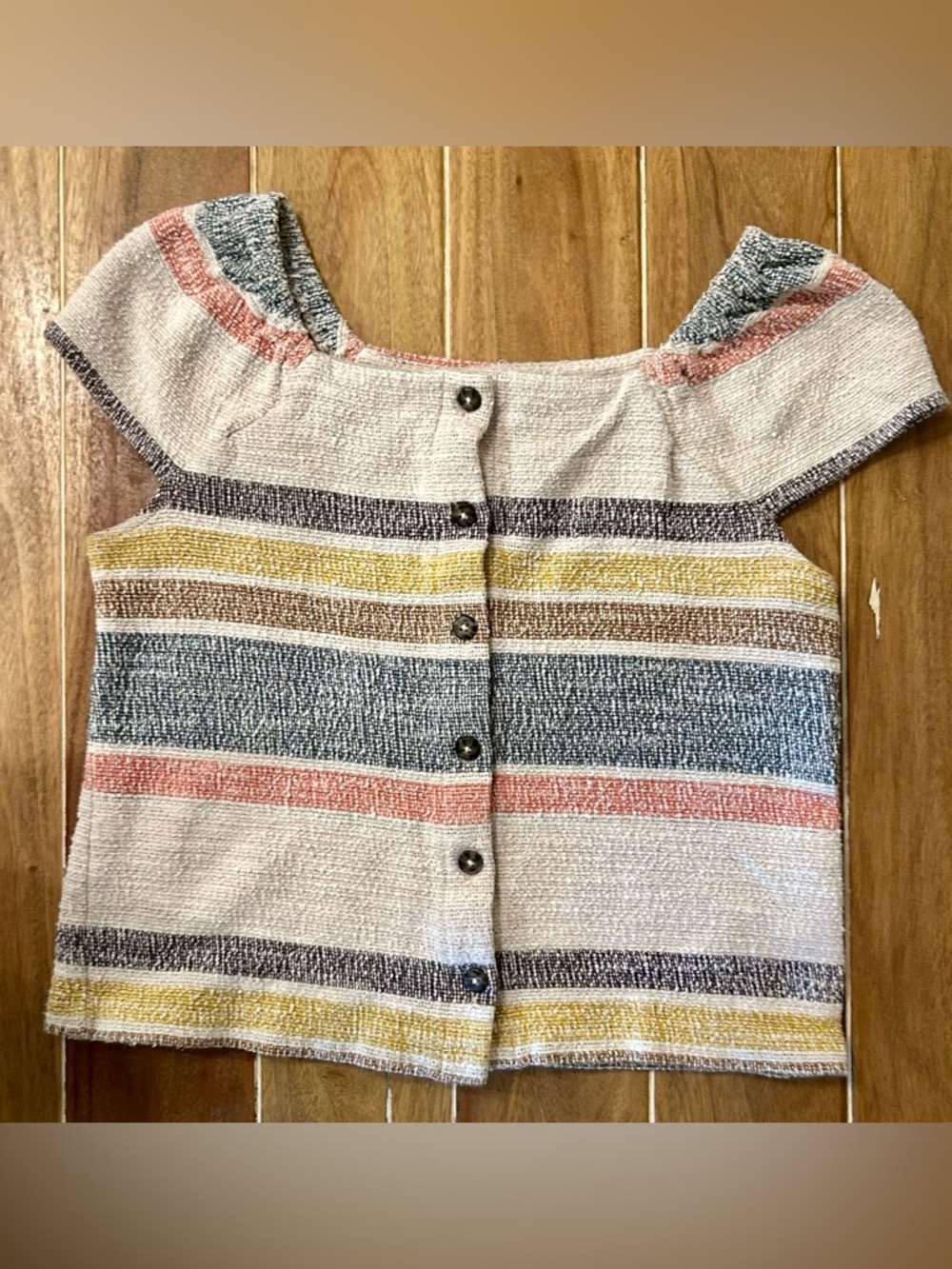 MADEWELL Striped Knit Scoop Neck Crop Top - Multicolor - Picture 2 of 4